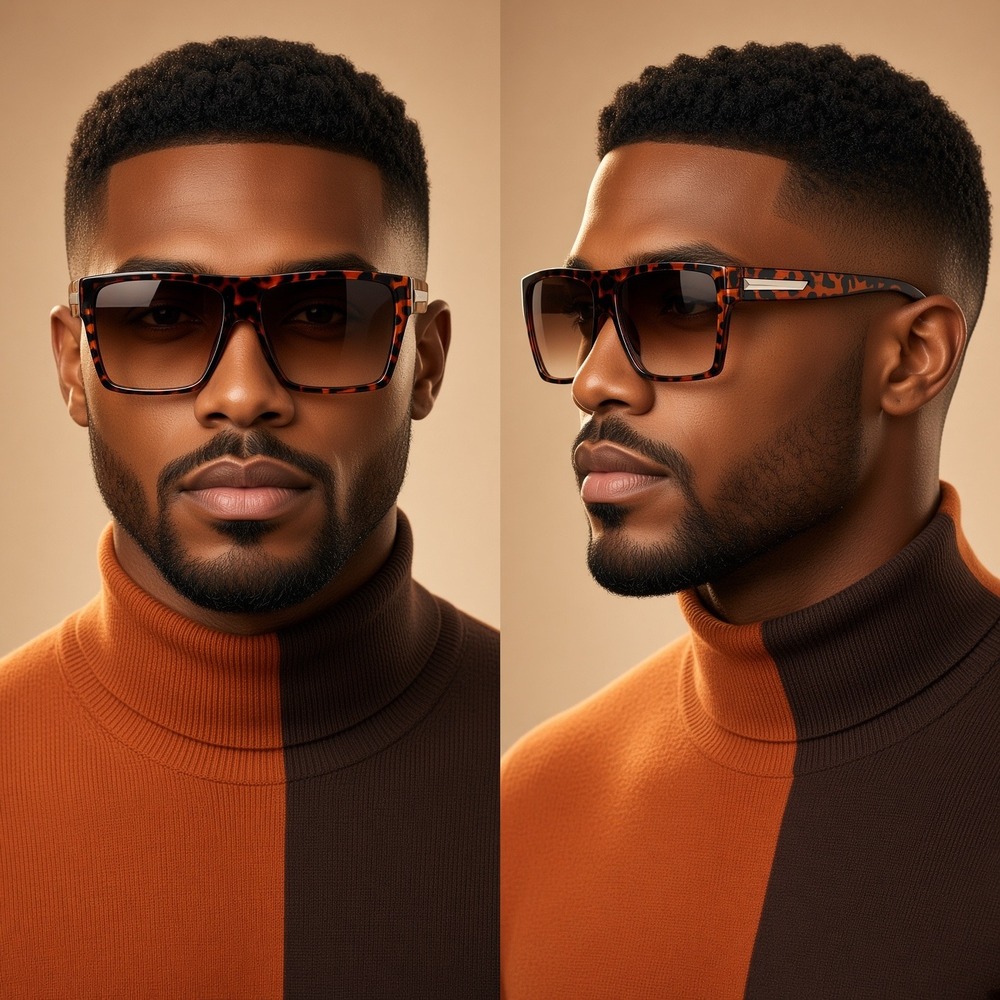 Oversized Large Men Sunglasses Bold Personalized Retro Fashion Shades Elegant